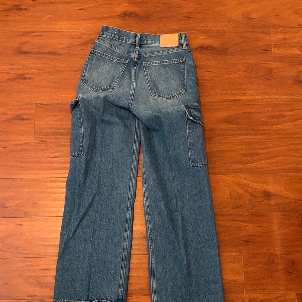 Aritzia Blue Wide-Leg Cargo Jeans - Picture 2 of 2